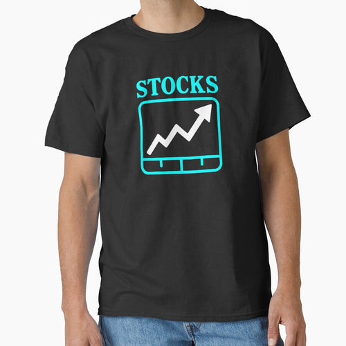 "Stocks" Funny Simple Bullish Chart Graphic Humor by LuveeTuffCo T-Shirts, Hoodie, Sweatshirt | BlankRebels.com (Image 1)