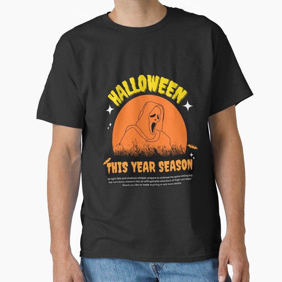 Halloween Horror Scream T-Shirt – Spooky Ghost Face Scary Season Graphic Tee by Ahmed-Fawzy10