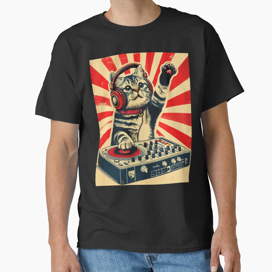Funny Deejay House Cat Retro Vintage by TomFrontierArt T-Shirts, Hoodie, Sweatshirt | BlankRebels.com (Image 1)