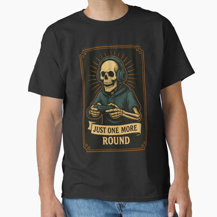 Vintage Skeleton Gamer Hoodie – Retro Gaming Skull Illustration | Gaming T-Shirt Design by Slaivarart Sweatshirt (Image 1)