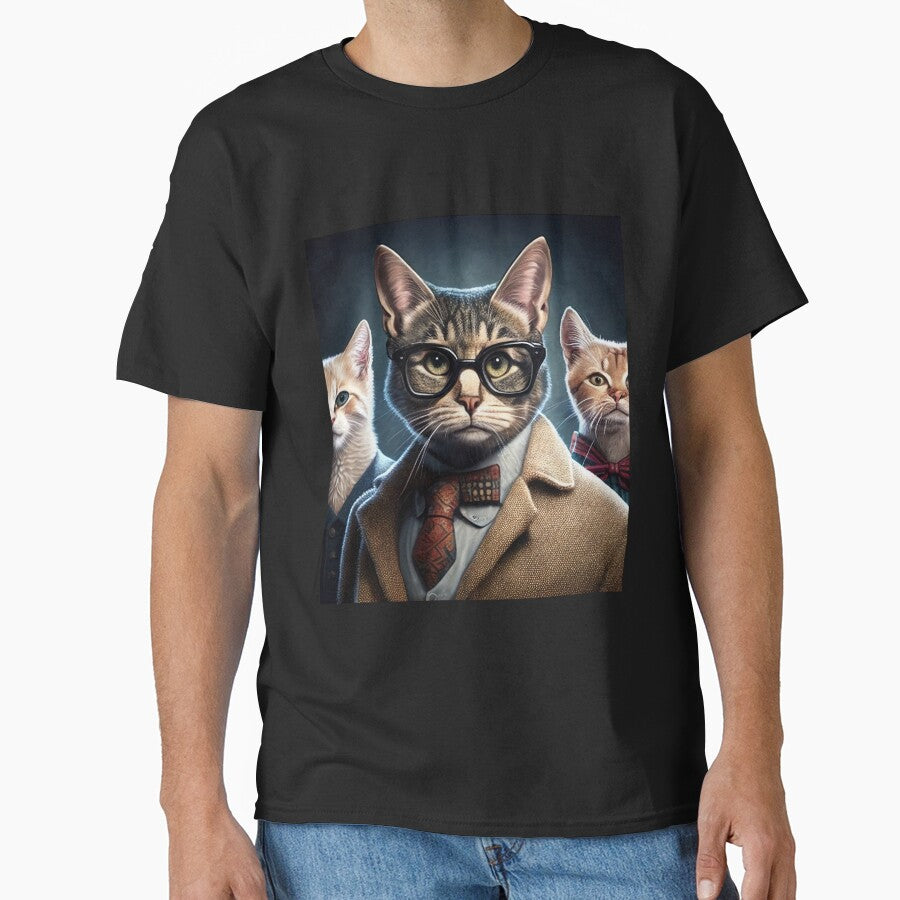 Distinguished Cat Portrait Wearing Glasses T-Shirts, Hoodie, Sweatshirt
