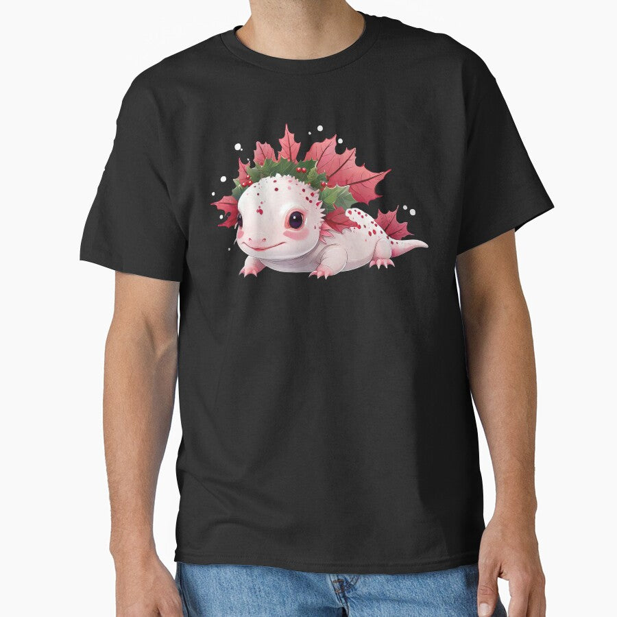 Winter Cute Kawaii Axolotl by MindSmith T-Shirts, Hoodie, Sweatshirt | BlankRebels.com (Image 1)