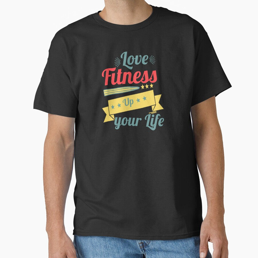 Love Fitness Up Your Life Sports/Gym Gift T-shirt by OmegaTees Hoodie, Sweatshirt | BlankRebels.com (Image 1)