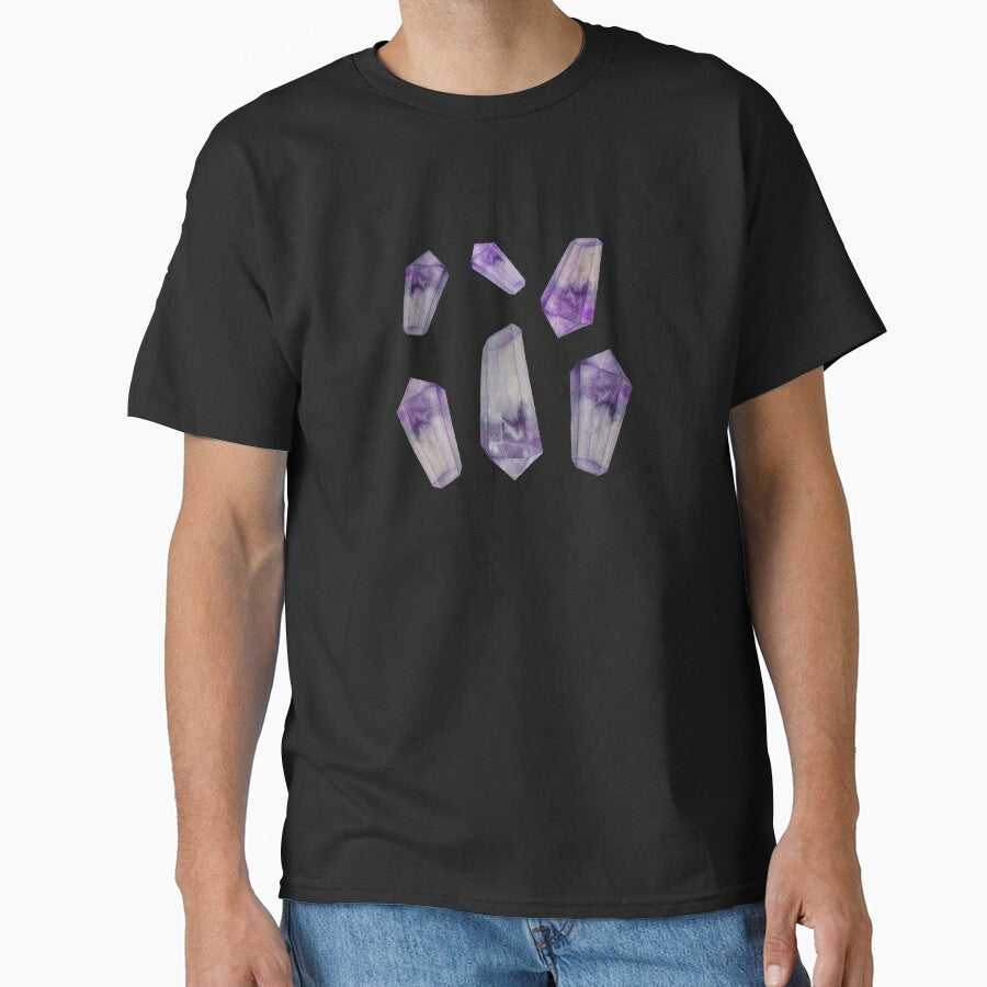 Watercolor Amethyst crystals by MotherOfBears T-Shirts, Hoodie, Sweatshirt | BlankRebels.com (Image 1)