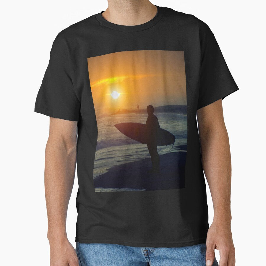 Surfer and Sunset on the Beach by CoolCarVideos T-Shirts, Hoodie, Sweatshirt | BlankRebels.com (Image 1)