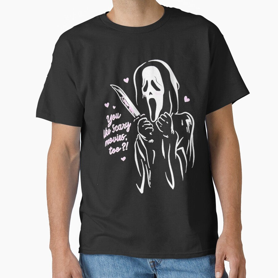 Scream GhostFace You Like Scary Movies Too Boyfriend Funny by khongsaodau T-Shirts, Hoodie, Sweatshirt (Image 1)