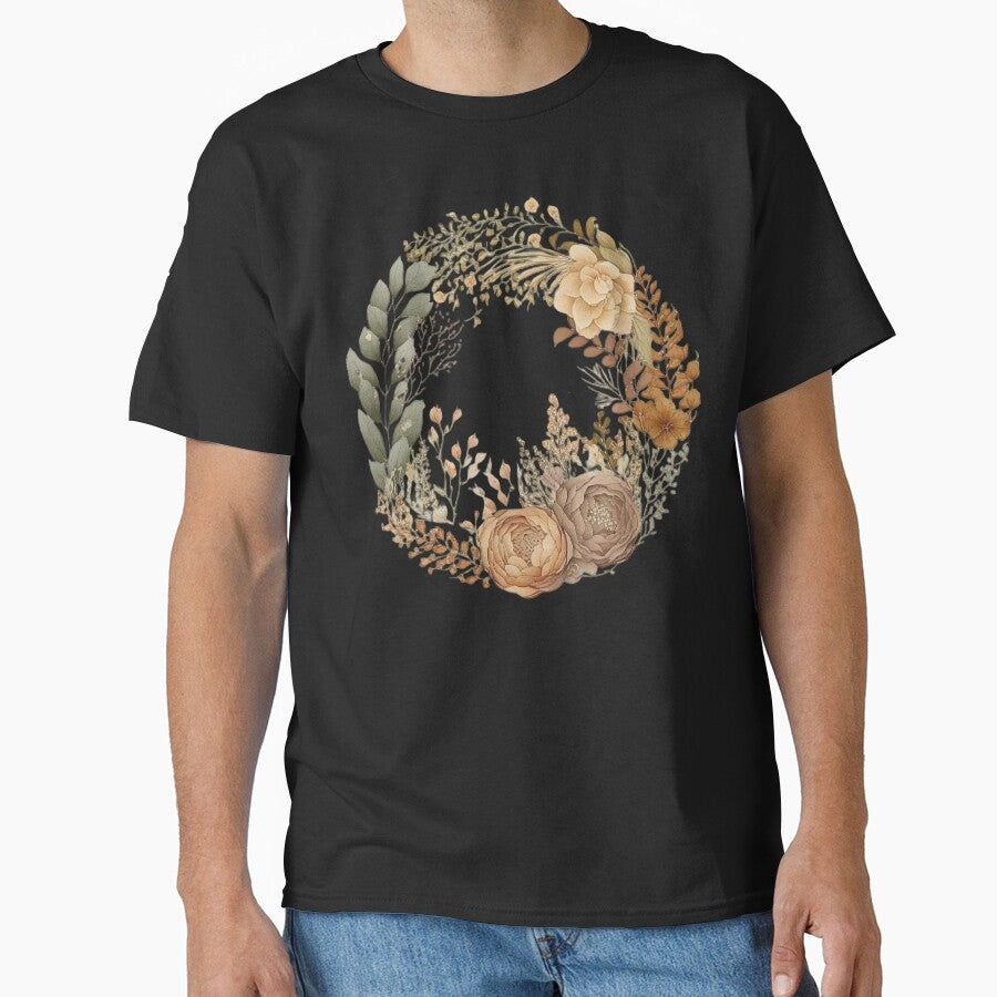 Boho Inspired Floral Print T-Shirt by iDezine GD