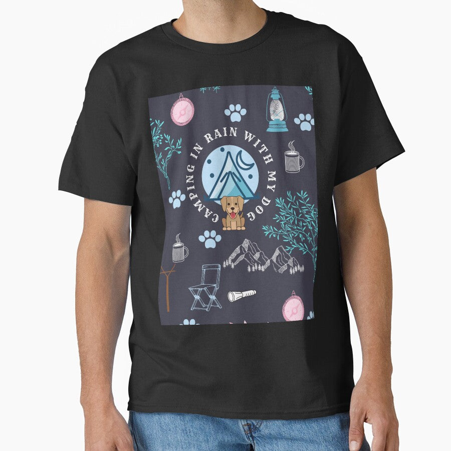 camping in rain with a dog by vidyaroul T-Shirts, Hoodie, Sweatshirt | BlankRebels.com (Image 1)