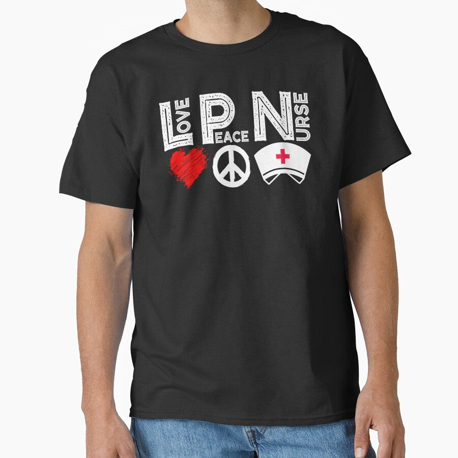 Love Peace Nurse by UnknownArtistt T-Shirts, Hoodie, Sweatshirt | BlankRebels.com (Image 1)