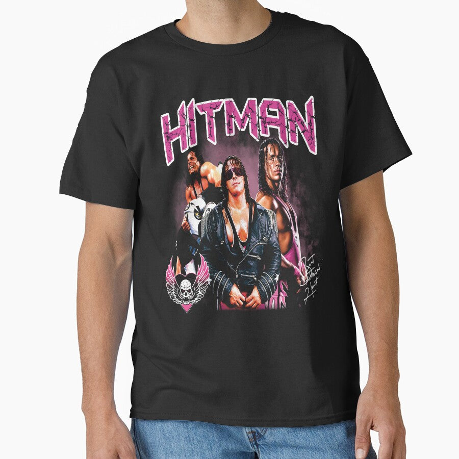 Wrestling Icon Bret Hart Vintage Retro Design by Dznshp0314 T-Shirts, Hoodie, Sweatshirt | BlankRebels.com (Image 1)