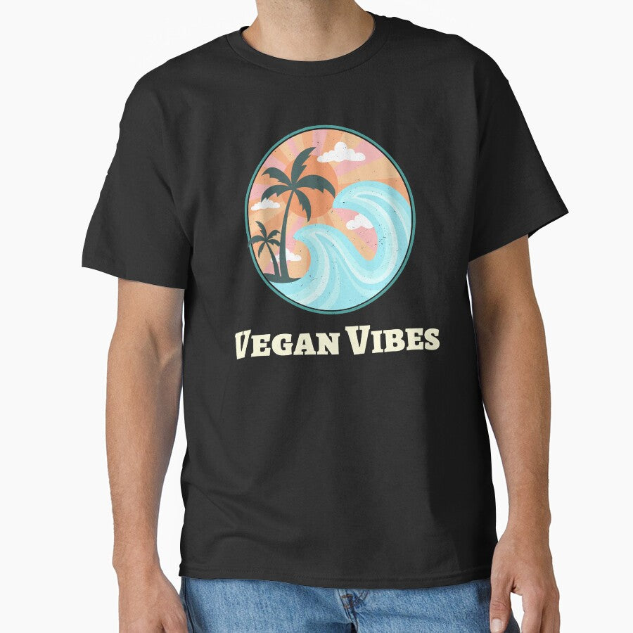 Retro Vegan Vibes Surf by Scottees T-Shirts, Hoodie, Sweatshirt | BlankRebels.com (Image 1)