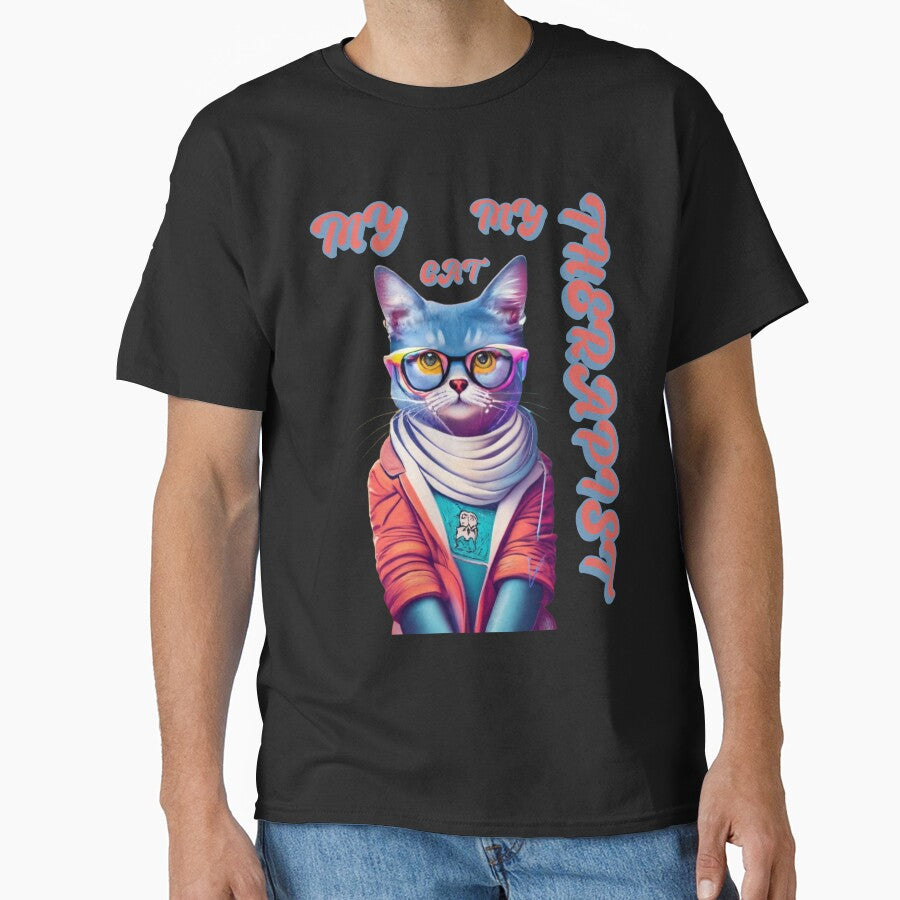 My Cat my Therapist by ArtFeverShop T-Shirts, Hoodie, Sweatshirt | BlankRebels.com (Image 1)