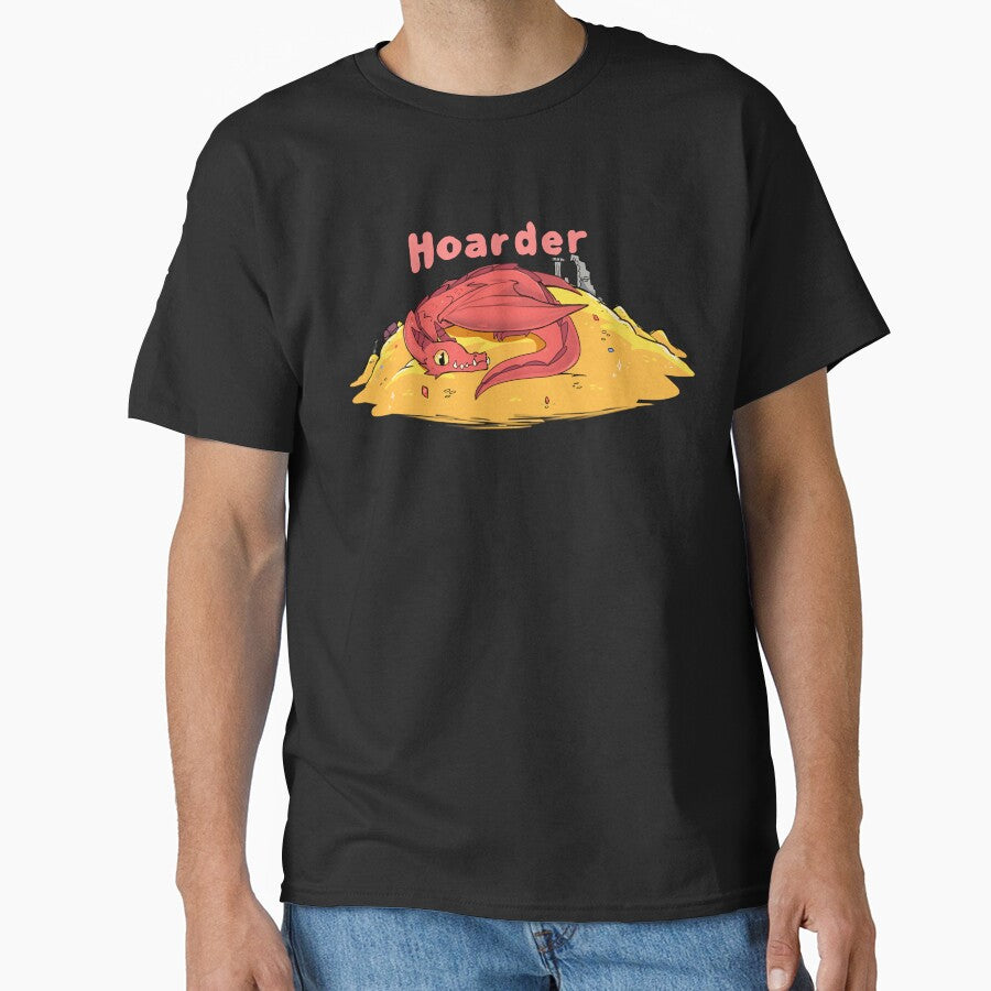 Cute Hoarder Red Dragon on Gold Pile T-Shirt by Louise Nilsson Hoodie, Sweatshirt | BlankRebels.com (Image 1)