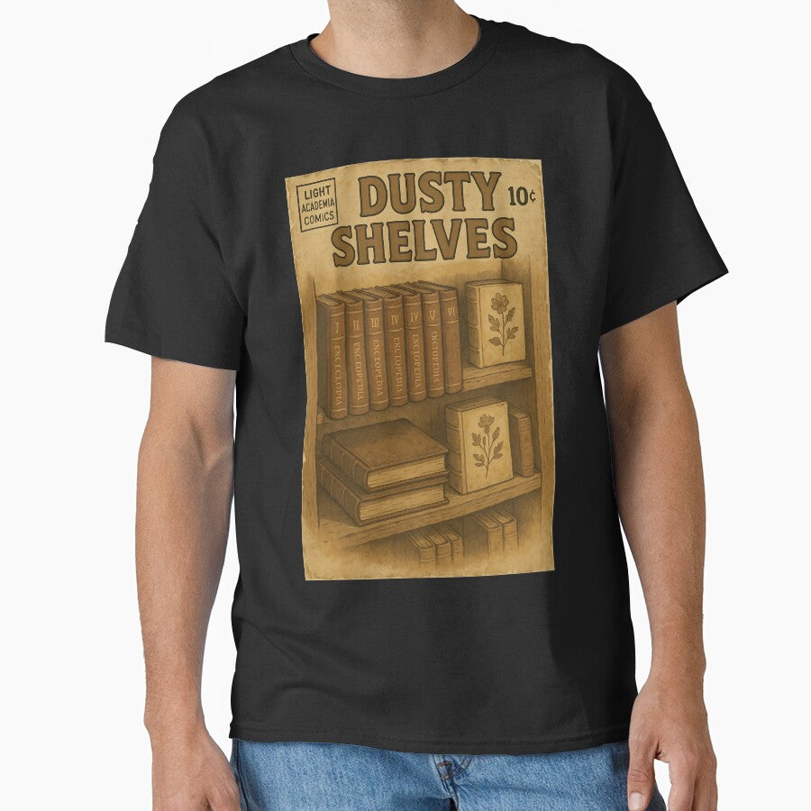 Vintage Light Academia: Dusty Shelves by bapupa T-Shirts, Hoodie, Sweatshirt | BlankRebels.com (Image 1)