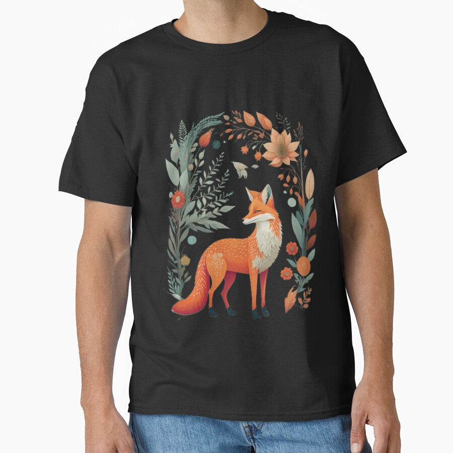 Cottagecore Floral Fox by FridayArtStudio T-Shirts, Hoodie, Sweatshirt | BlankRebels.com (Image 1)