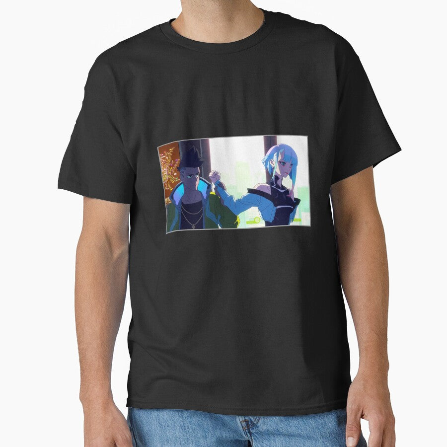 David and Lucy cyberpunk by Aestheticanime2 T-Shirts, Hoodie, Sweatshirt | BlankRebels.com (Image 1)