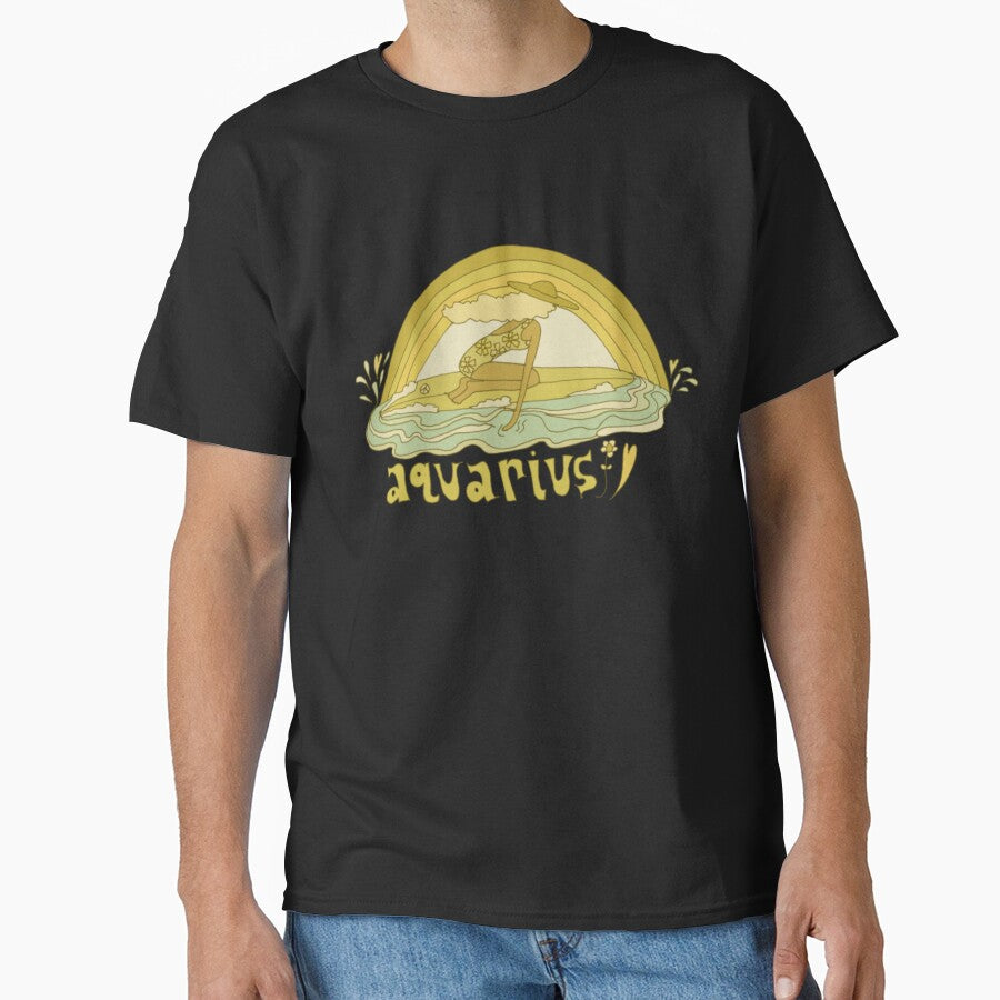 aquarius surfy zodiac retro surf art by surfy birdy by MAPAPADE T-Shirts, Hoodie, Sweatshirt | BlankRebels.com (Image 1)