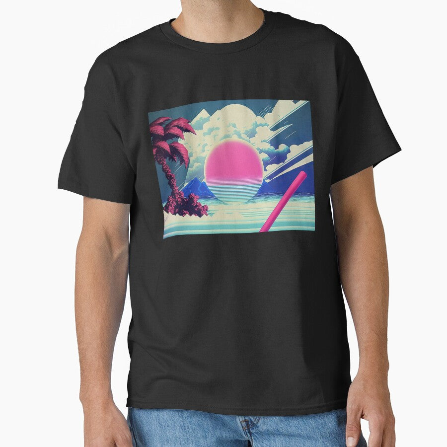 Nostalgia Wave: A Vaporwave Odyssey Through Time and Memory by Mullet Monkey T-Shirts, Hoodie, Sweatshirt (Image 1)