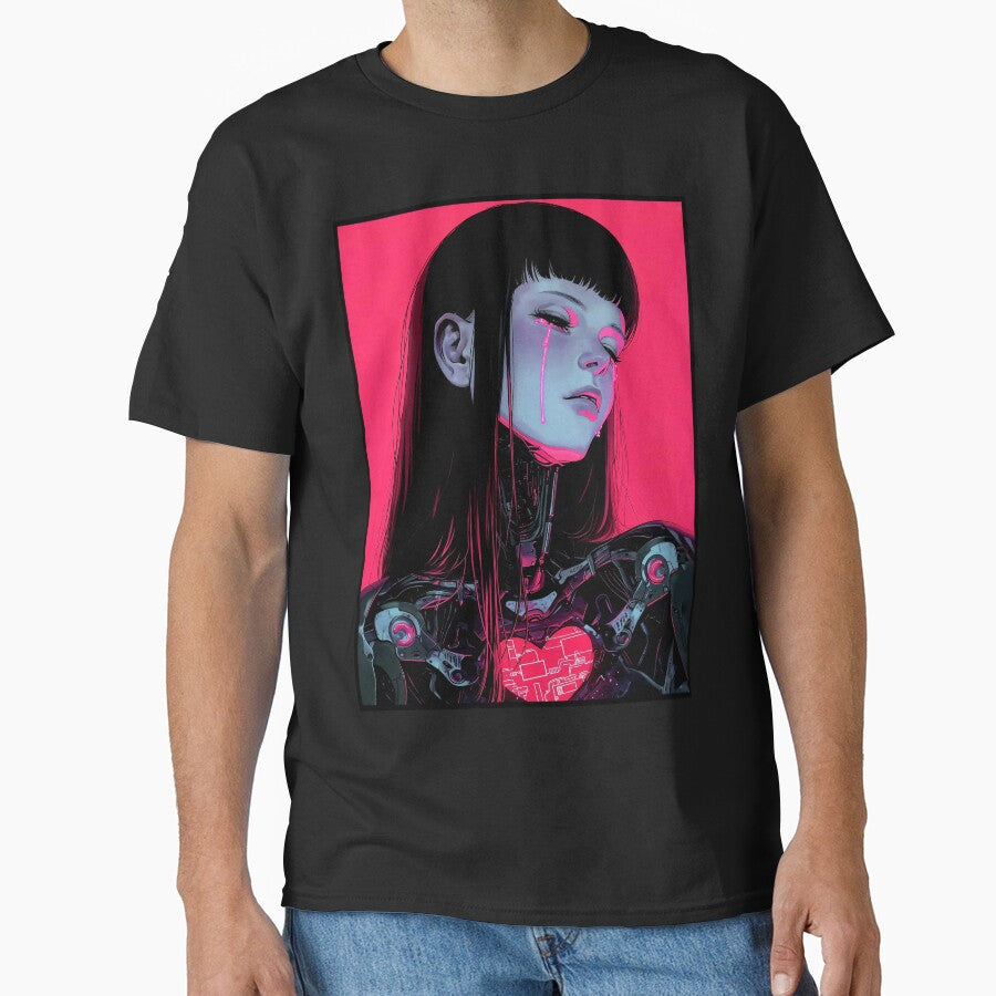 Vaporwave Cyborg Heart Girl by ShurikenStar T-Shirts, Hoodie, Sweatshirt | BlankRebels.com (Image 1)
