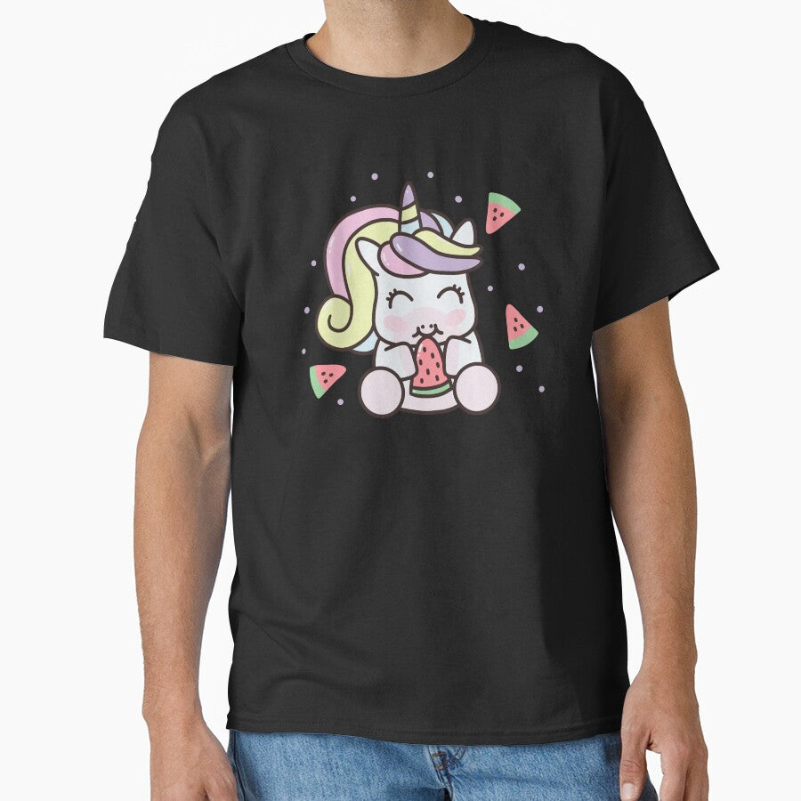 Kawaii Watermelon Unicorn Summer Fruit Melons Lover Girls by JokeGysen T-Shirts, Hoodie, Sweatshirt (Image 1)