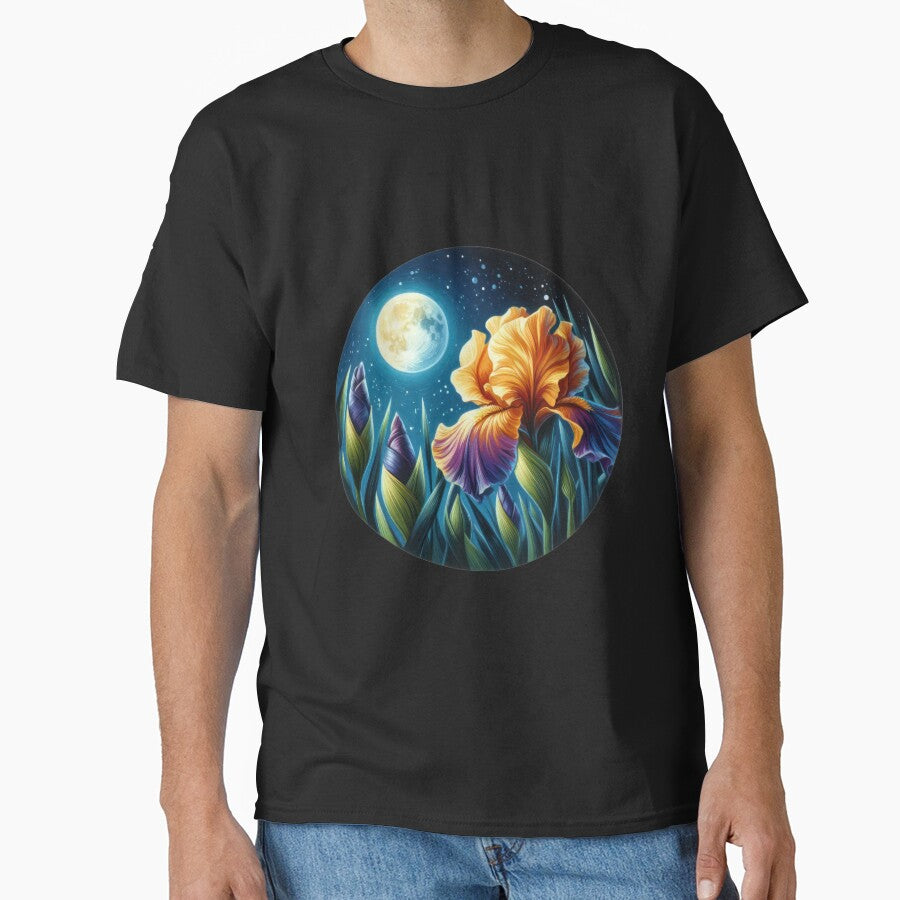 iris at night retro floral flowers by Expressions-Sel T-Shirts, Hoodie, Sweatshirt | BlankRebels.com (Image 1)