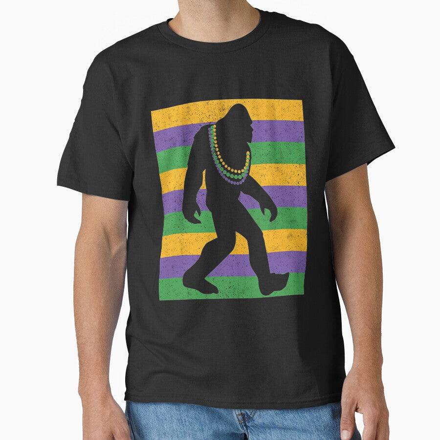 Sasquatch Bigfoot Mardi Gras by klawiter86322 T-Shirts, Hoodie, Sweatshirt | BlankRebels.com (Image 1)