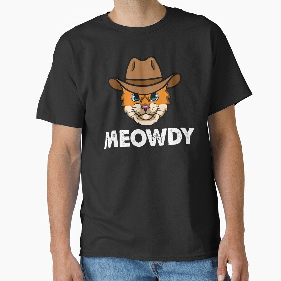 Meowdy cat - Funny Mashup Between Meow and Howdy Cat Meme by InkyJack T-Shirts, Hoodie, Sweatshirt (Image 1)