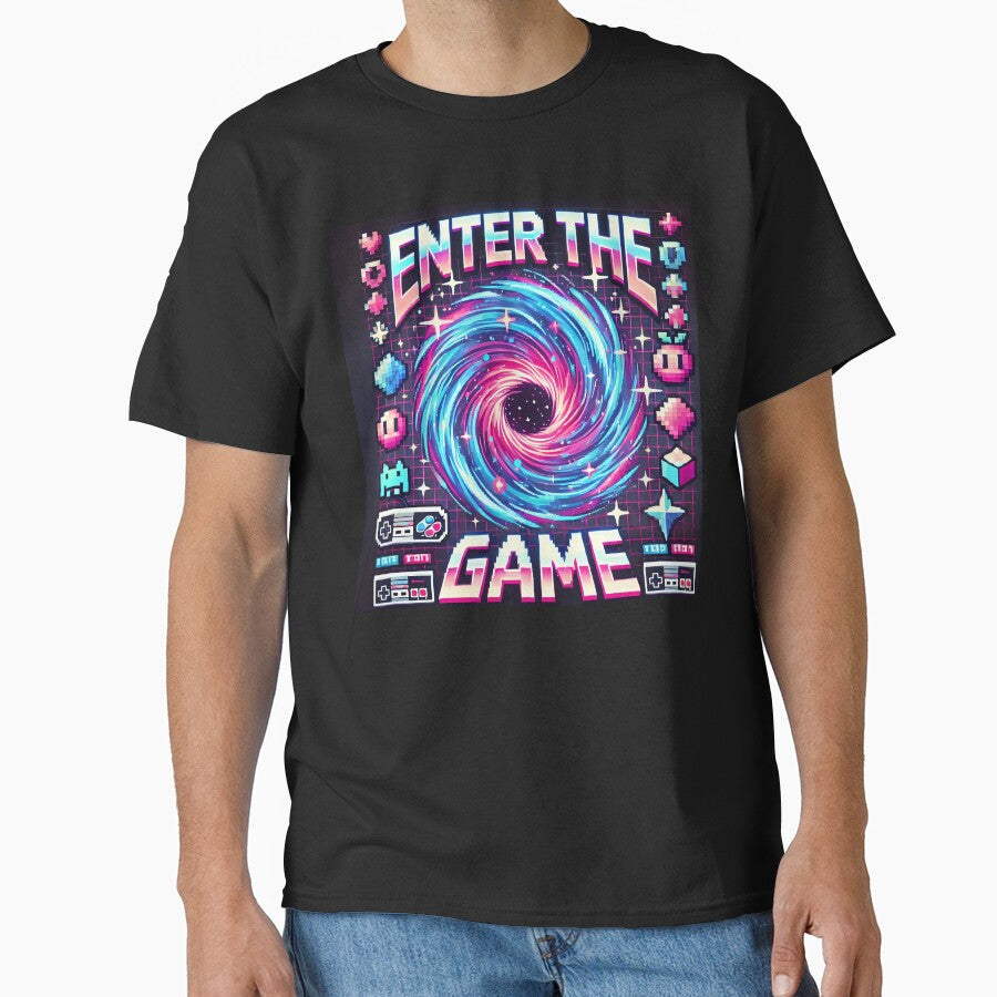 Enter the Game - Pixel Portal Adventure by Psychacharm T-Shirts, Hoodie, Sweatshirt | BlankRebels.com (Image 1)