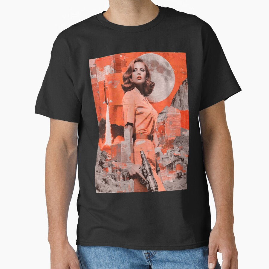 Futuristic Pop Art | Female Space Cadet | Vintage Artwork by OrganicLights T-Shirts, Hoodie, Sweatshirt (Image 1)