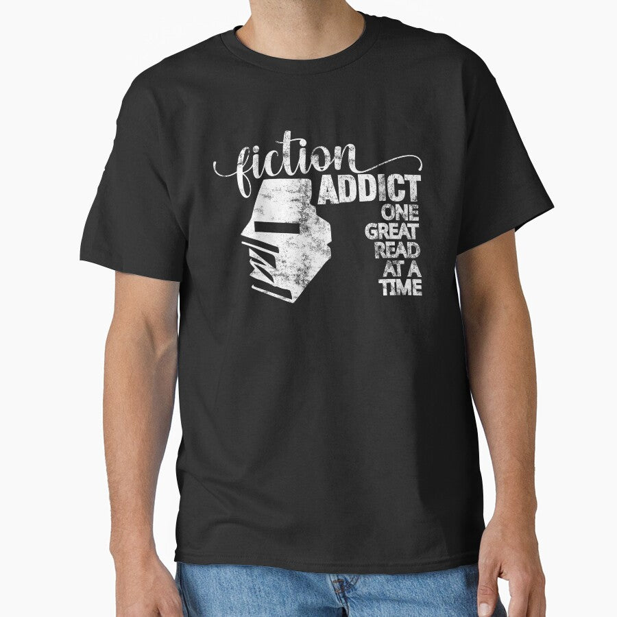 Fiction Addict by askthebookbug T-Shirts, Hoodie, Sweatshirt | BlankRebels.com (Image 1)