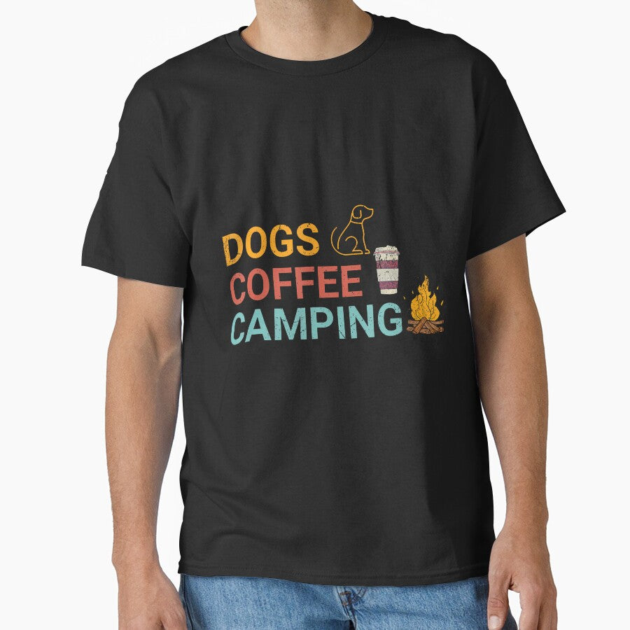 Dogs Coffee Camping Lovers Outdoors Adventure Fun by CaraRuth T-Shirts, Hoodie, Sweatshirt | BlankRebels.com (Image 1)