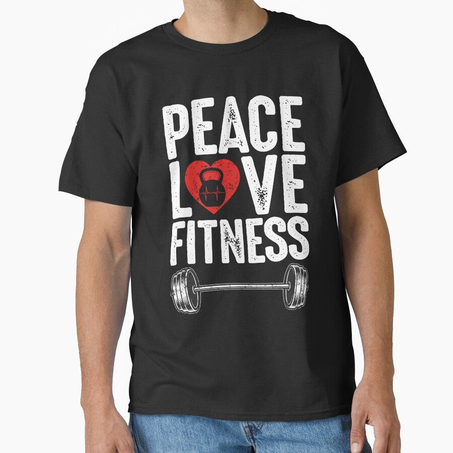Peace Love Fitness Workout Motivation Shirt by Jobada Creative Hoodie, Sweatshirt | BlankRebels.com (Image 1)