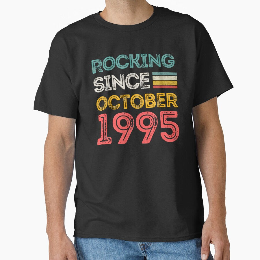Retro Rocking Since October 1995 For Birthday Month And Year As A October Birthday Quotes by Funwithmusic... (Image 1)