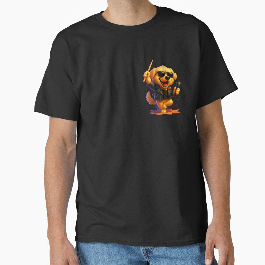 Rockstar Puppy Drummer – Cute Golden Retriever Apparel by MarandSviet T-Shirts, Hoodie, Sweatshirt (Image 1)