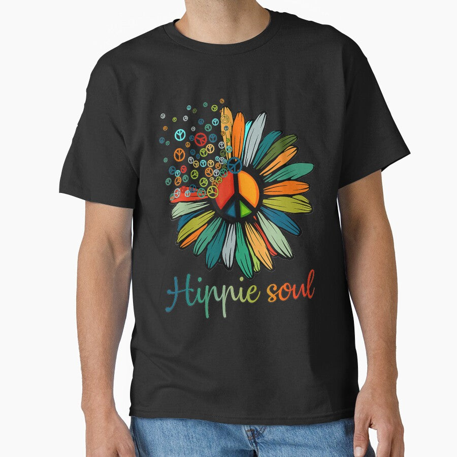 Daisy Peace Sign Hippie Soul Tshirt Flower Lovers Gifts by AntonetteSimo Hoodie, Sweatshirt | BlankRebels.com (Image 1)
