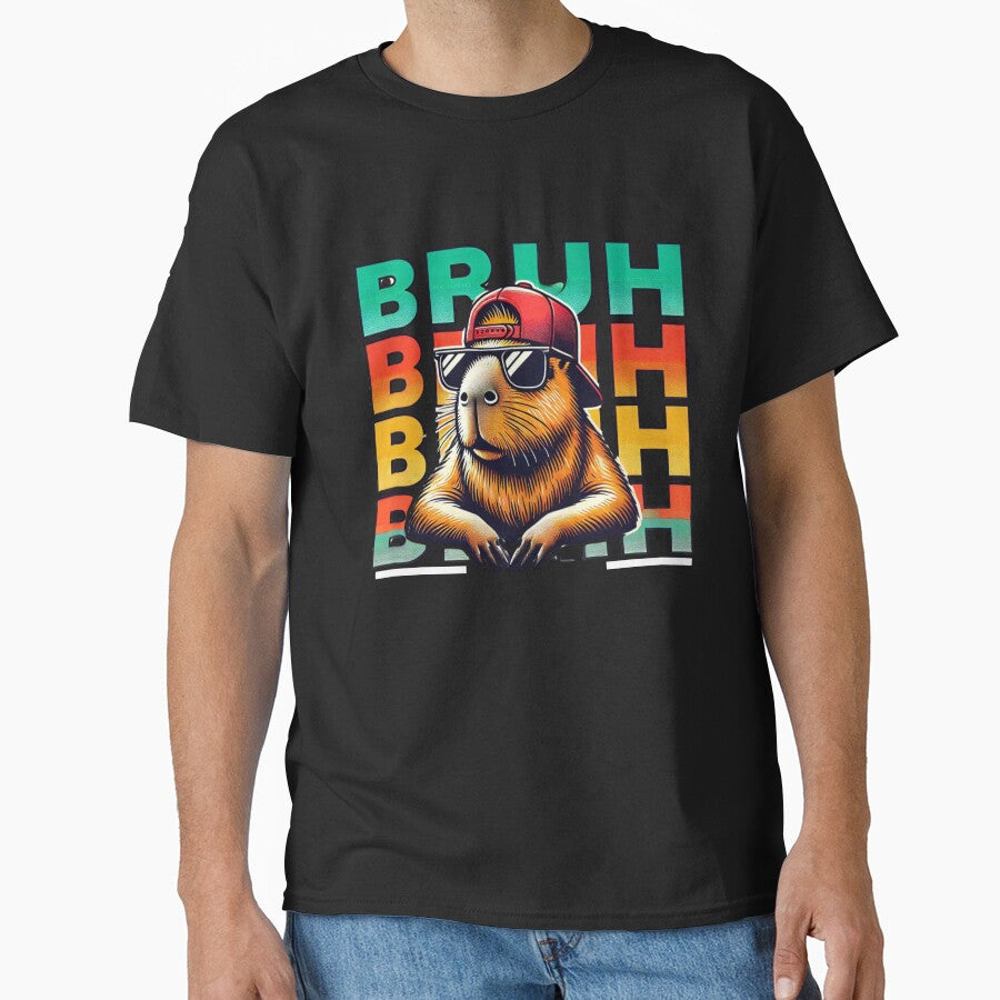 Capybara Bruh Meme Trending Animal Humor Artwork T-Shirts, Hoodie, Sweatshirt