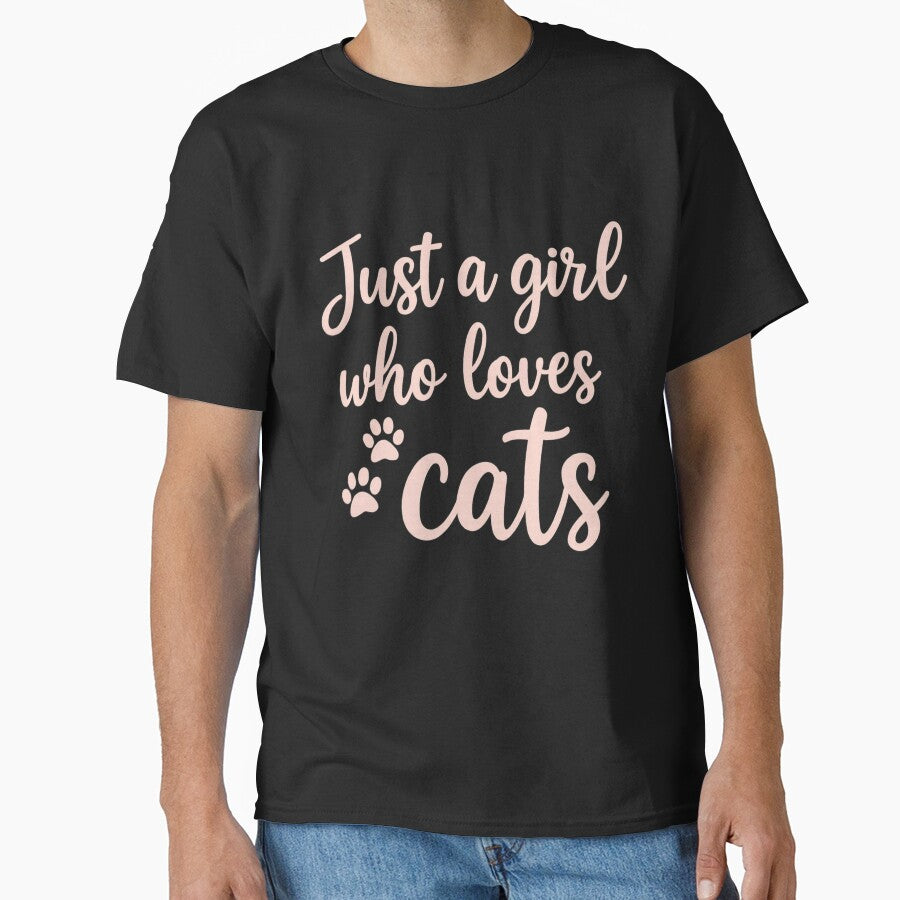 Just a Girl Who Loves Cats tshirt by Jacky-Design Hoodie, Sweatshirt | BlankRebels.com (Image 1)