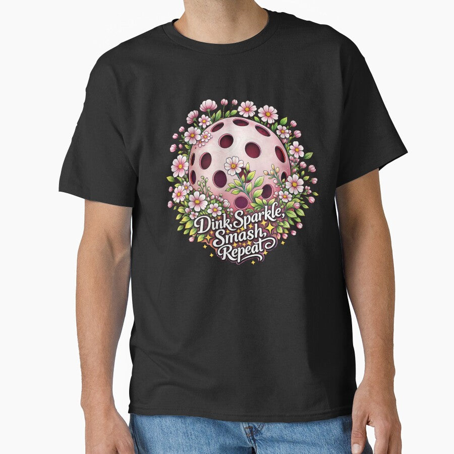 Dink, Sparkle, Smash, Repeat – Vintage Floral Pickleball Design for Women and Girls, Pickleball in Bloom -... (Image 1)