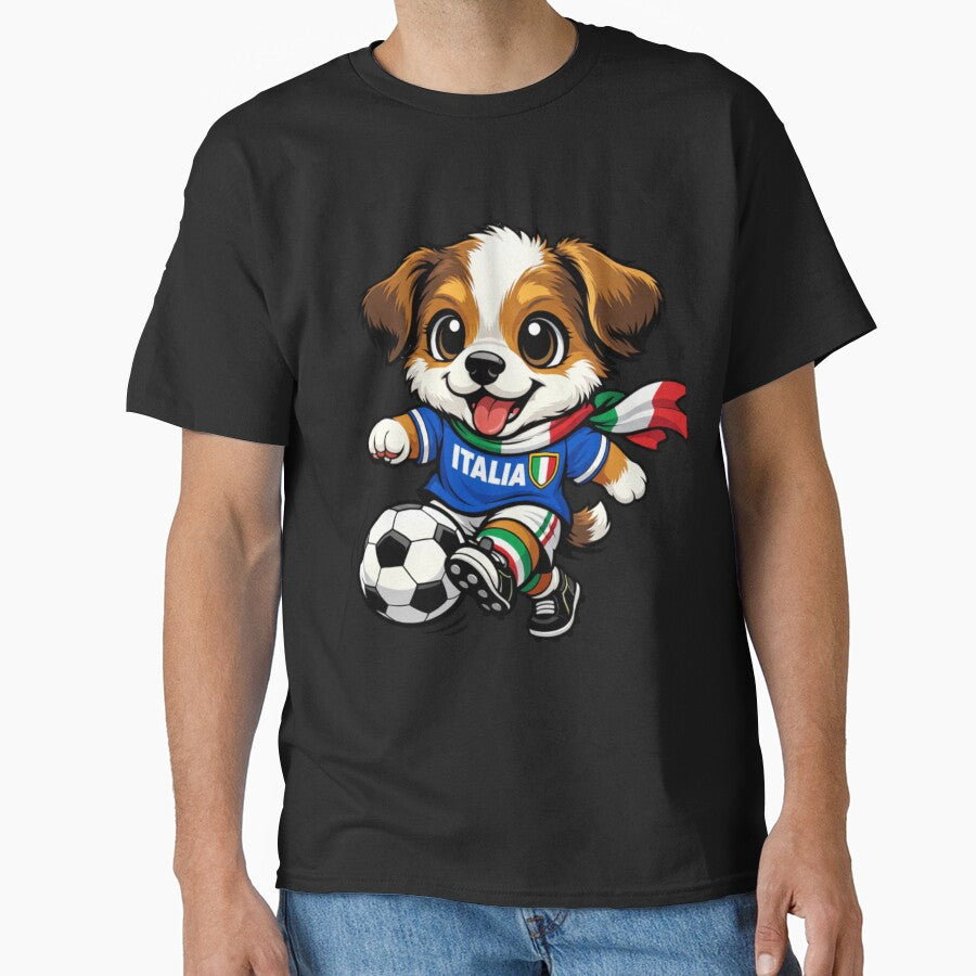 Cute Dog Italia Soccer Fan Puppy Football by Tsugraf Designs