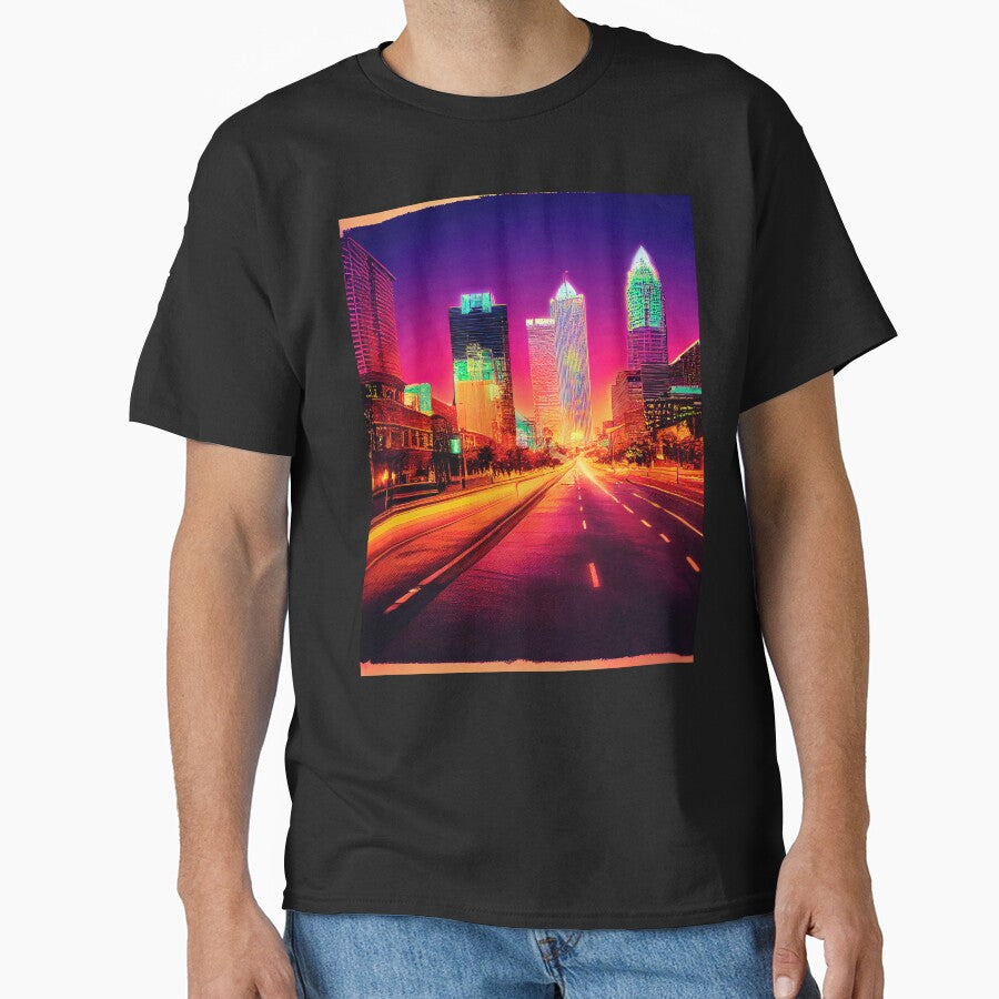Atlanta Neon Vaporwave by ComicsFactory T-Shirts, Hoodie, Sweatshirt | BlankRebels.com (Image 1)