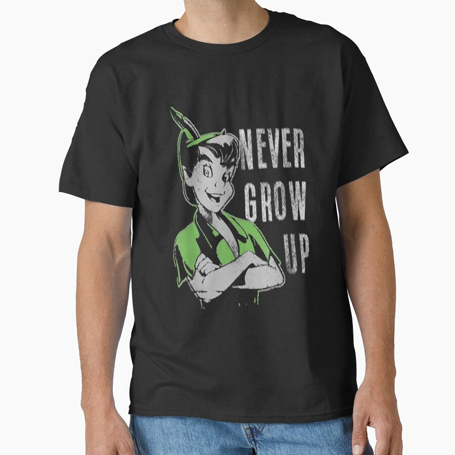 Peter Pan Never Grow Up Vintage Portrait by AidanWater T-Shirts, Hoodie, Sweatshirt | BlankRebels.com (Image 1)