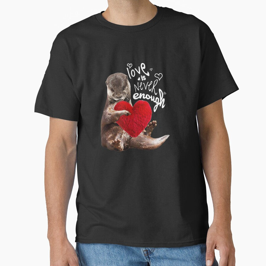 Otter and love, sweet red heart by Collagedream T-Shirts, Hoodie, Sweatshirt | BlankRebels.com (Image 1)
