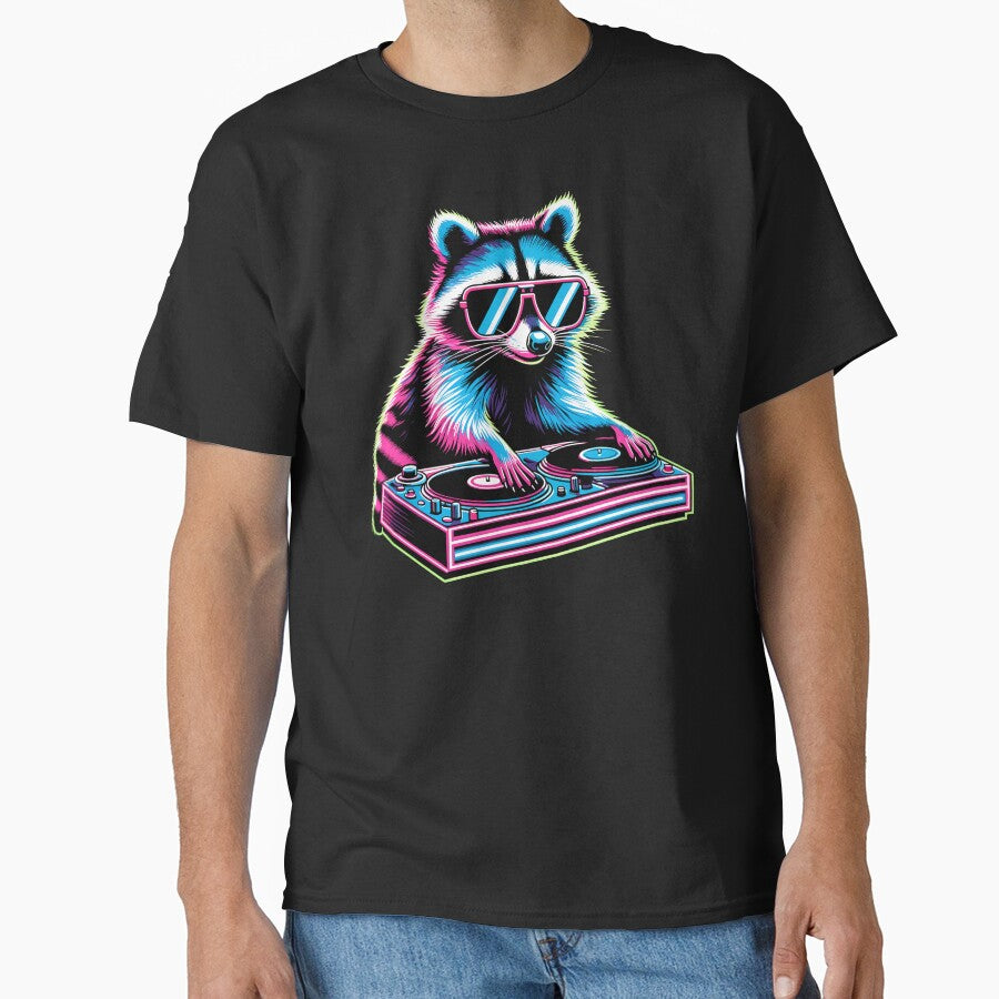 Retro Raccoon DJ Funny Raccoon by KsuAnn T-Shirts, Hoodie, Sweatshirt | BlankRebels.com (Image 1)