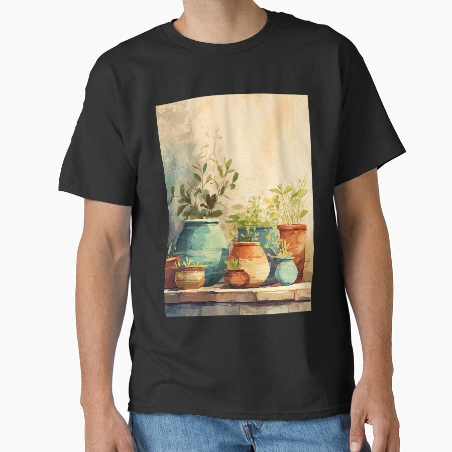 Rustic Cottagecore Ceramic Pots by bapupa T-Shirts, Hoodie, Sweatshirt | BlankRebels.com (Image 1)
