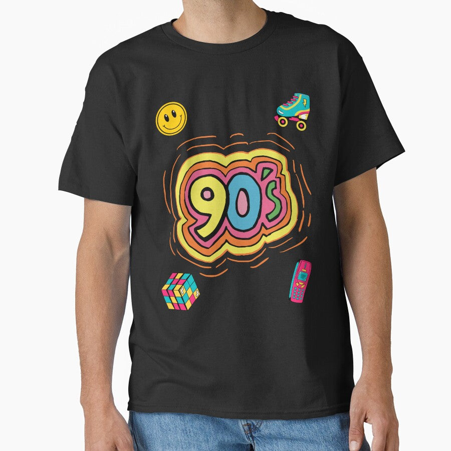 Retro 90s Circle Stripe - Birth Year Design by Zha-Zha Designs T-Shirts, Hoodie, Sweatshirt | BlankRebels.com (Image 1)