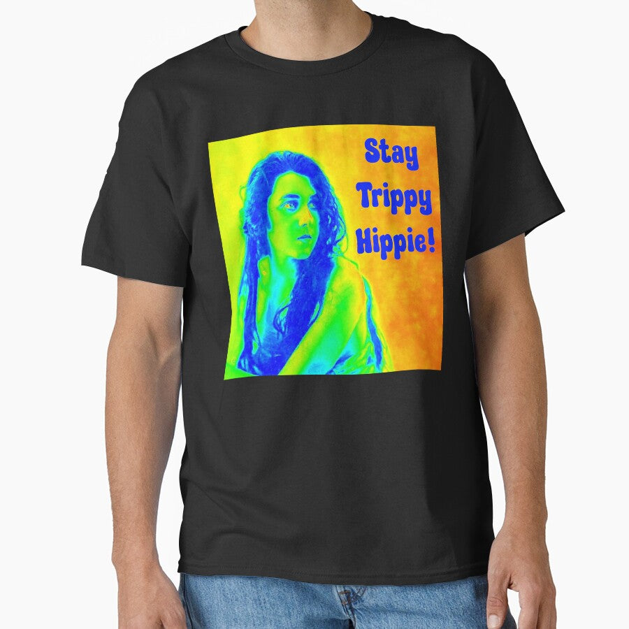 Stay Trippy Hippie! Psychedelic Hippie Girl by SSustainable T-Shirts, Hoodie, Sweatshirt | BlankRebels.com (Image 1)