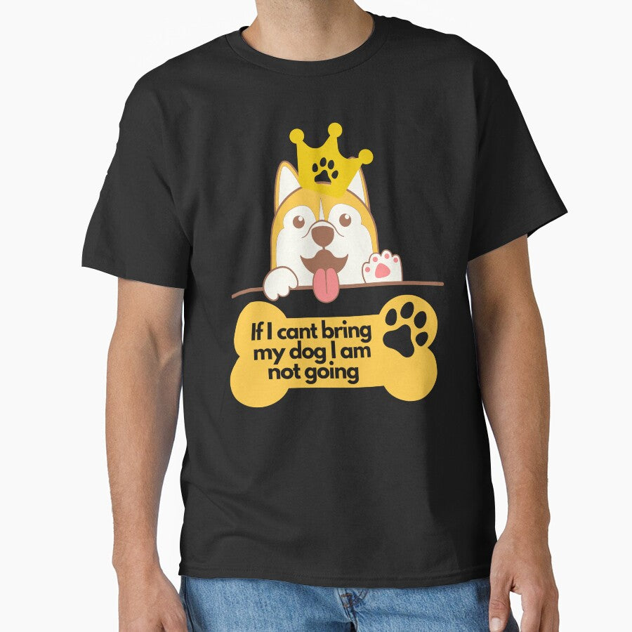 If I cant bring my dog I am not going | Corgi Lover | Funny Dog Lover design | Dog Lover Vibrant colorful... (Image 1)