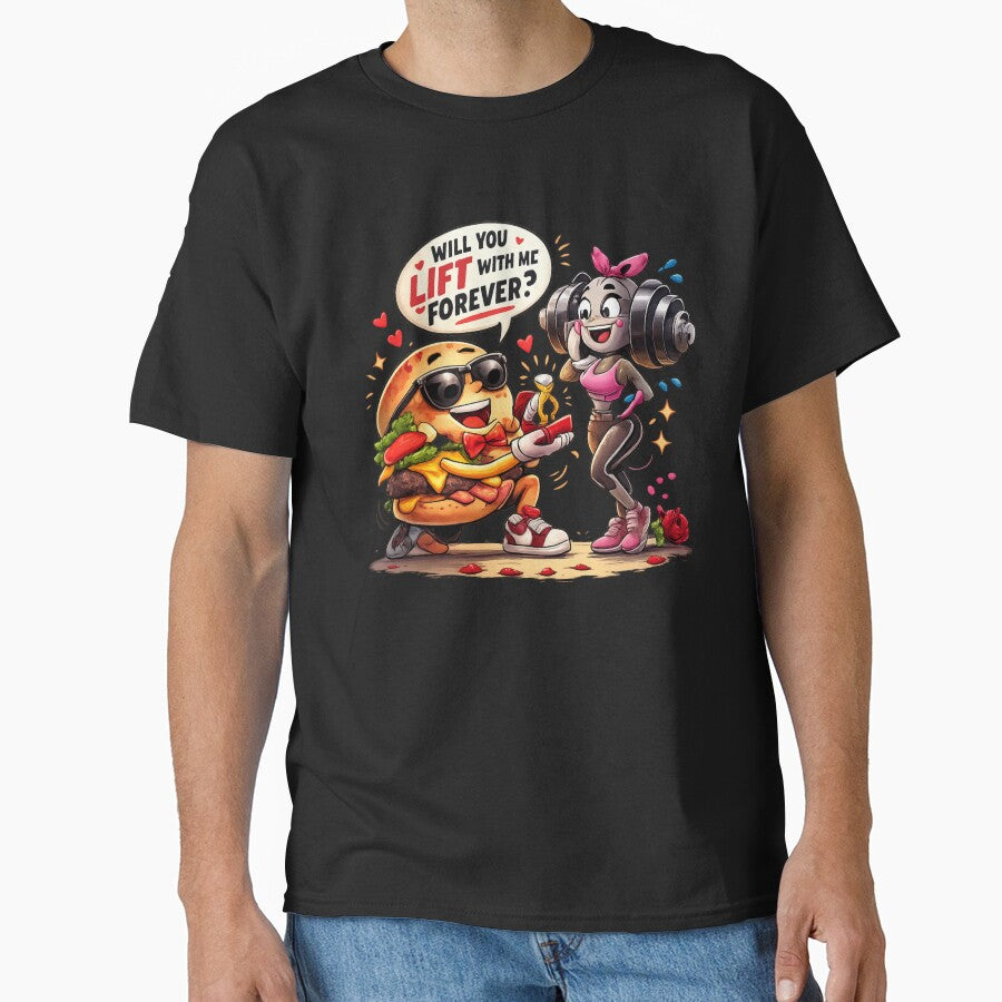 Pizza burger proposal artwork by TAMBUGH T-Shirts, Hoodie, Sweatshirt | BlankRebels.com (Image 1)