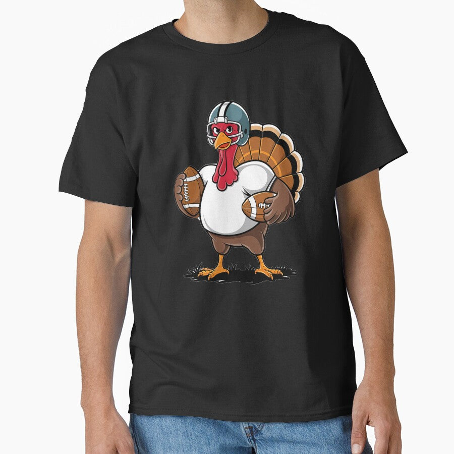 Thanksgiving Turkey And Touchdowns Football by BASKF T-Shirts, Hoodie, Sweatshirt | BlankRebels.com (Image 1)