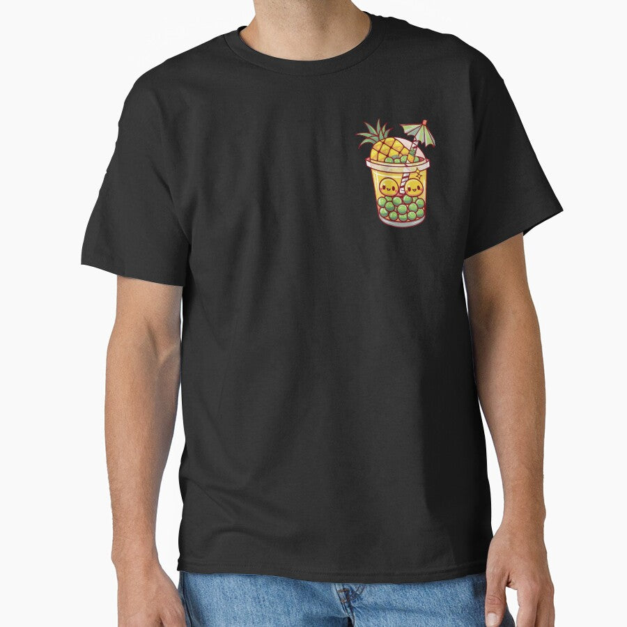 Cute Pineapple Tropical Bubble Tea Kawaii by canvadreamer444 T-Shirts, Hoodie, Sweatshirt | BlankRebels.com (Image 1)